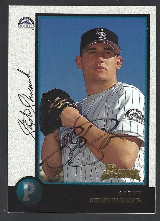 1998 Bowman baseball #426 Steve Shoemaker IP autograph signed card - Image 1 of 1