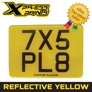 Placa reflectante de pista diurna 7X5 novedad motocicleta exhibición matrícula - Imagen 1 de 3