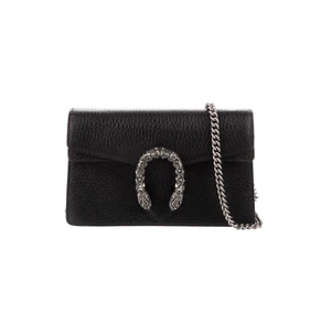 Borsa a tracolla Gucci Dionysus mini borsa donna pelle nera catena nuova senza etichette - Foto 1 di 16
