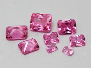Pink CZ Octagon Loose AAA Cubic Zirconia Gemstone 4x6mm 6x8mm 8x10mm 10x12mm - Bild 1 von 6