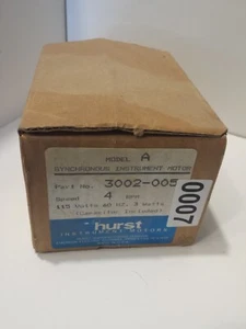 Hurst Synchronous motor 4 rpm 60Hz 115Volt 3Watt Model A Part#3002-005 (0007) - Picture 1 of 4