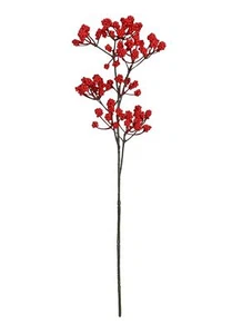 Rama de bayas decorativa con muchos ramos de bayas pequeños rojo longitud aprox. 38 cm  - Imagen 1 de 1