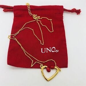 UNOde50 Perfect match Necklace Red Enamel gold Plated
