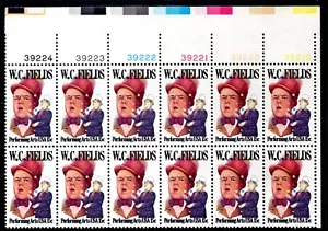 US Scott #1803, "W.C. Fields" Plate block of 12, MNH - Picture 1 of 1