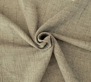 Linen Rayon Crinkle Woven Fabric by Yard Yarn Dye Black White Taupe 180 GSM - Picture 1 of 6