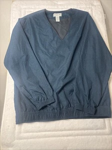 IZOD Vintage Women's Windbreaker Golf Jacket Long Sleeve Pullover Green/black M - Picture 1 of 6