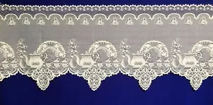 Heritage Lace Mantle Scarf Ivory Teacups 93" x 20" Livingroom Piano Dining Room - Picture 1 of 6