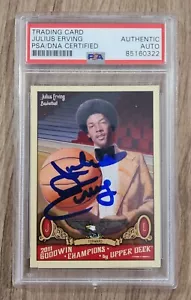 Julius Dr J Erving Signed 2011 Goodwin Champions Card #138 NBA HOF Auto PSA - Picture 1 of 1