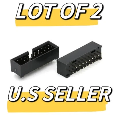 LOT OF 2 19-pins USB 3.0 Male Header PCB Connector Replacement For Motherboards - Image 1 of 4