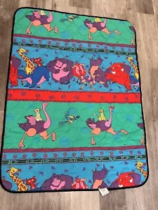 Vintage Disney Lion King Blanket Simba Toddler Bed Quilt 42 x 57" - Picture 1 of 5