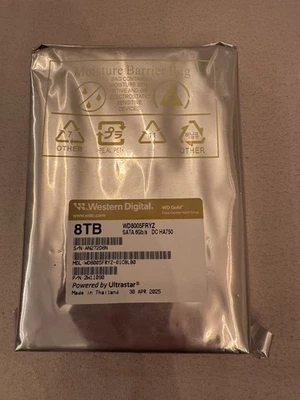 ✅ Hard Disk WD Gold 8Tb WD8004FRYZ 3.5" SATA III Hard Disk HDD e Desktop PC - Immagine 1 di 2