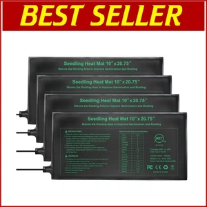 Paquete de 4 almohadillas térmicas para plántulas energéticamente eficientes, ideales para uso en interiores y exteriores - Imagen 1 de 9