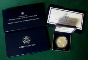 2001 Smithsonian American Buffalo Silver Dollar Commemorative Coin w/ OGP & COA - Picture 1 of 3