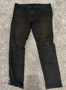 Uniqlo Selvedge Jeans Men Size 36 x 34 (38 x 33) Black Slim - Picture 1 of 7