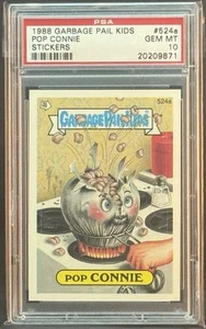 1988 GARBAGE PAIL KIDS SERIES 13 #524A POP CONNIE PSA 10 GEM MINT - Picture 1 of 2