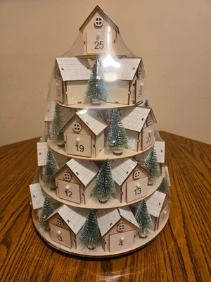 Christmas Rotating Light Up Mini Houses Advent Calendar, Black Friday Sale - Image 1 of 2