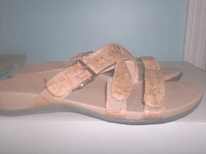 VIONIC KIRA RIEMCHENSANDALEN SLIPPER KORKFARBEN RIEMCHEN GRÖSSE 9M - Bild 1 von 3