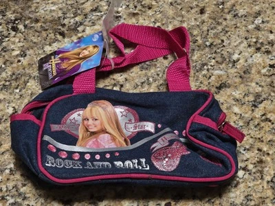Disney Hannah Montana Rockstar Vintage Bolso de Mano Cartera Denim Azul Jean Miley Cyrus Foto 1 de 4