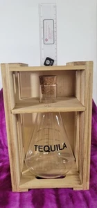 Artland Mixology Tequila Decanter w/ Measuring Grid & Cork Stopper in Wood Crate - Picture 1 of 6