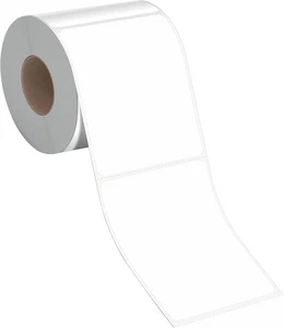 500 Blank Labels, Rectangular Color Code Label with 5 x 3/roll, White - Picture 1 of 6