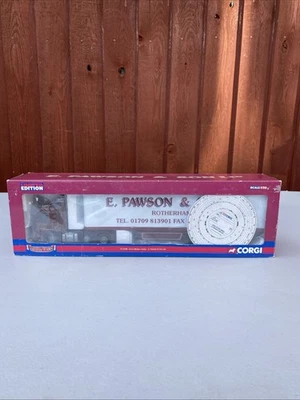 Corgi 1/50 Scale CC13506 Volvo FM Box Trailer (E. Pawson & Son Ltd) Maroon/White - Image 1 of 4