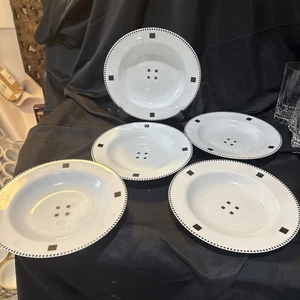 swid powell tuxedo Set Of 5 Soup Bowls 8 1/2 In - Picture 1 of 13