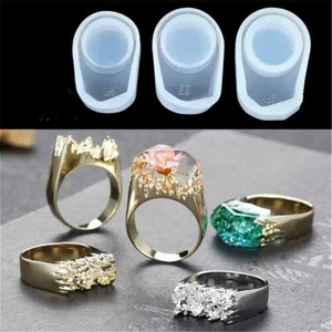 Mold Jewelry Ring Mould DIY Pendant Resin Making Tool Crystal UV Epoxy Silicone - Picture 1 of 14