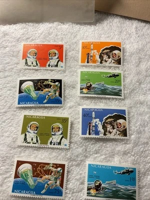 NICARAGUA.(-1967-)-Sc.#C618-625-GEMINI 4-SPACE FLIGHT x 8-Stamps -MNH#341 - Image 1 of 4