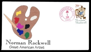 Mayfairstamps US FDC 1994 Norman Rockwell Great American Artist First Day Cover - Picture 1 of 2