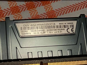 USED Corsair Vengeance LPX 32GB (4x8GB) DDR4 DRAM 3200 Mhz (4 sticks x 8gb=32gb) - Picture 1 of 3