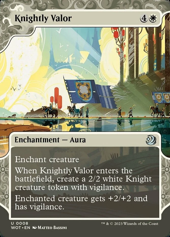 x1 Knightly Valor - Wilds of Eldraine: Enchanting Tales - NM - MTG - Image 1 of 1