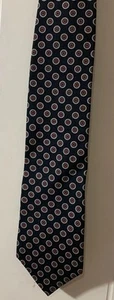 Corbata vintage Bert Pulitzer medallón cuadros foulard seda cuello hecha en EE. UU. - Imagen 1 de 3