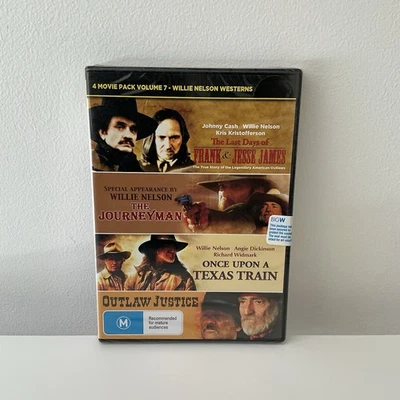 Willie Nelson Westerns 4 Movie Pack DVD Journeyman, Outlaw Justice, Jesse James - Image 1 of 4