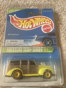 Hot Wheels 1996 Treasure Hunt #1/12 '40's Woodie with Real Riders - Protector - Picture 1 of 4