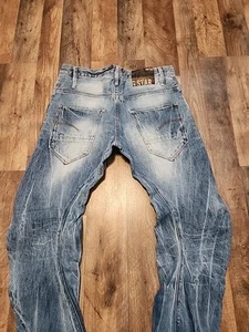 Men's G STAR RAW DENIM 3D ARC LOOSE BRACES TAPERED Jeans 34 x30 distressed wash - Picture 1 of 21