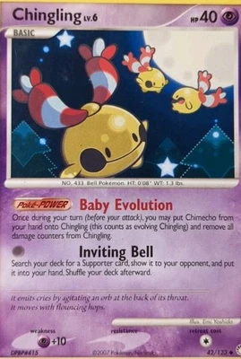 Chingling 42/123 Mysterious Treasures Uncommun Pokemon TCG 2007 LP/MP - Image 1 of 4