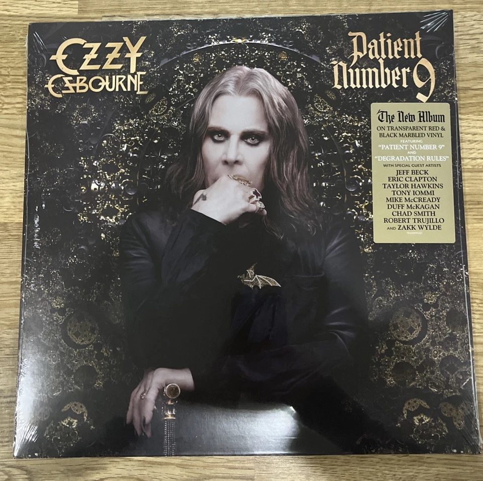 Ozzy Osbourne : Patient Number 9 red  & black marbled vinyl : defective sleeve  - Image 1 of 1