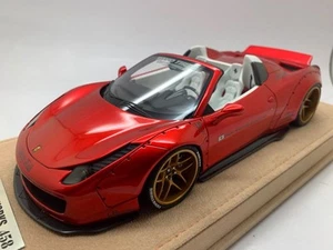 LIBERTY WALK AUTOBARN MODELS FERRARI 458 MET RED WITH GOLD WHEELS LTD TO 40 1/18 - Bild 1 von 7