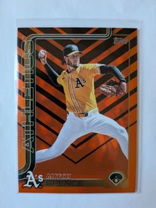 2025 Topps Update Series Baseball Holiday US20 Mitch Spence, Athletics - Picture 1 of 3