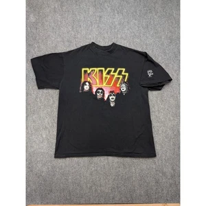 Vintage KISS Army Depot T-Shirt XXL Black 90s Band Rock Music Tee Single Stitch - Picture 1 of 8