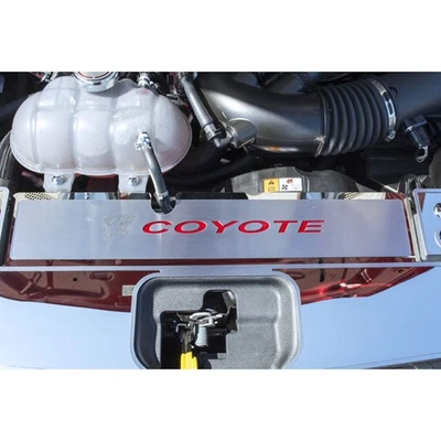 Placa de cubierta del radiador ACC amarilla incrustación 'Coyote' + Coyote para Ford Mustang GT 2016 Foto 1 de 4
