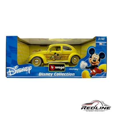 🇺🇸Burago Colección Disney Volkswagen Kafer Beetle Mickey Mouse 1:18 LN🇺🇸 Foto 1 de 4