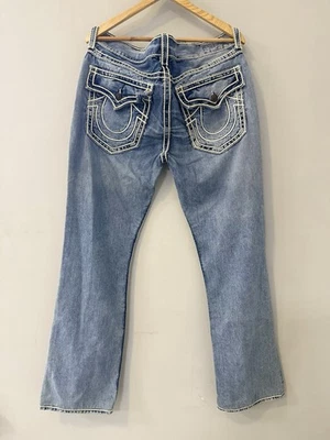True Religion Jeans White Stitch Made USA Hip-Hop Hype - Image 1 of 4