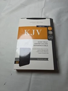 KJV Reference Bible, Giant Print, Black Bonded Leather, Indexed BRAND NEW - Picture 1 of 7