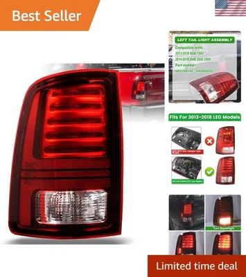 LED Tail Lights for 2013-2018 Ram 1500 + 2014-2018 Ram 2500/3500 - Left Side - Imagem 1 de 4