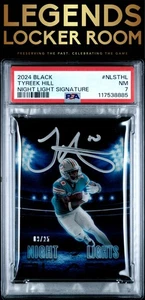 2024 Panini Black Night Light Signatures Tyreek Hill/25 PSA 7 - Imagen 1 de 2