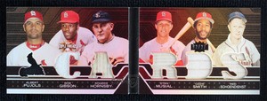 2008 Triple Threads Double Combo Relics Sepia /27 Albert Pujols Bob Gibson HOF
