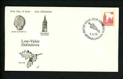Postal History Canada NR Covers FDC #715 Parliament Building QEII Red Oak 1978 - Image 1 of 2