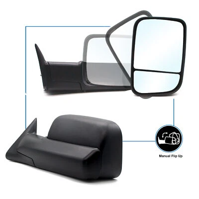 Espejos retrovisores de remolque mejorados para Dodge Ram 1500 2500 1994-2001 ajuste manual abatible Foto 1 de 4