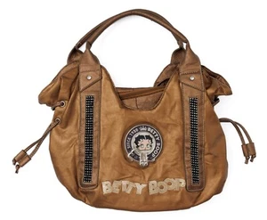 Betty Boop Handbag Medallion Bronze Metallic Purse Sequin Spellout Tassle 2011 - Picture 1 of 16